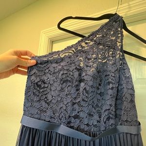 David’s bridal navy bridesmaid dress